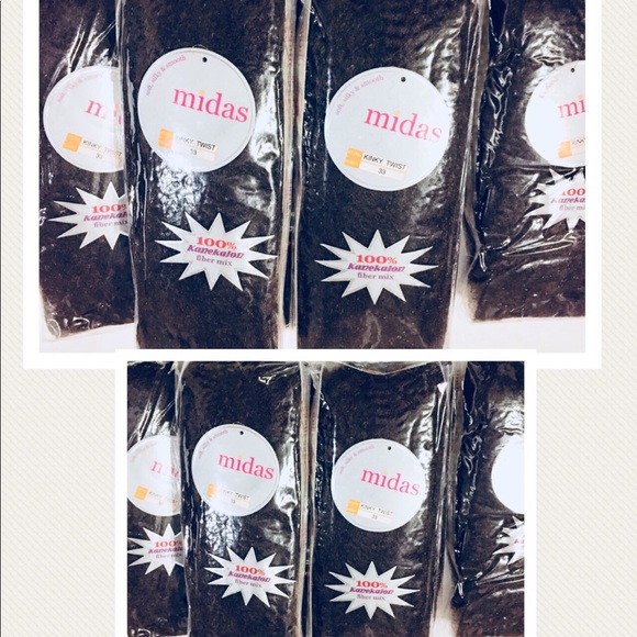 Midas Kinky Hair Extensions 100% Kanekalon LOTx3 - Picture 3 of 8